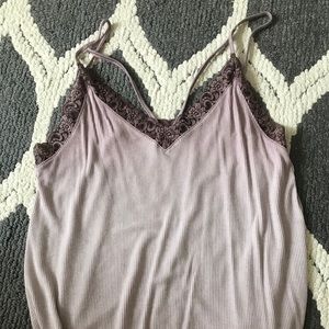 American Eagle Soft & Sexy Rib Lace Tank